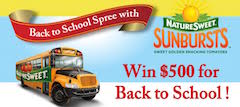 NatureSweet® SunBursts™ Tomatoes to Create Exciting Back-to-School Spree Sweepstakes