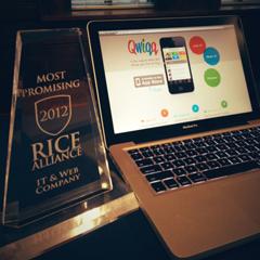 QWIQQ Named Most Promising IT and Web Company at 10th Annual Rice Alliance Forum